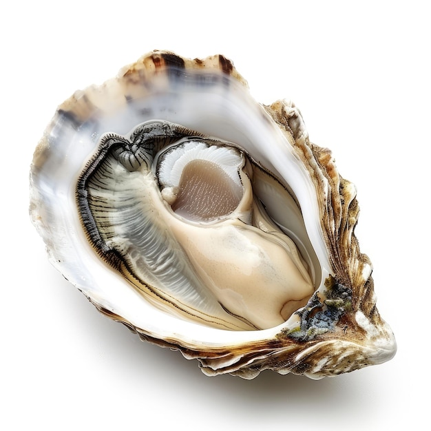 Fresh oyster on white background