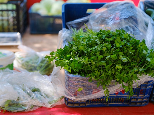 Fresh parsley at the local market