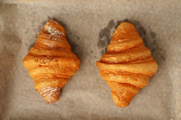 Fresh pastry bakery on table kitchen background