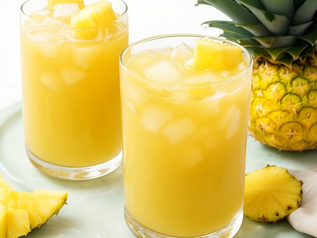 Fresh pineapple drink