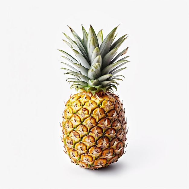 fresh pineapple fruit on white background