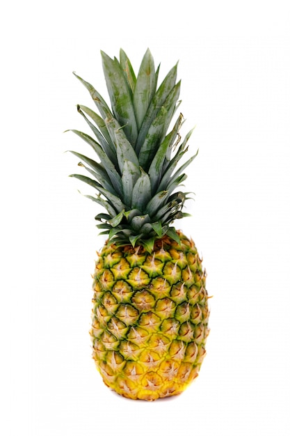 Fresh pineapple isolated on white  . Ideal fruit for a diet.