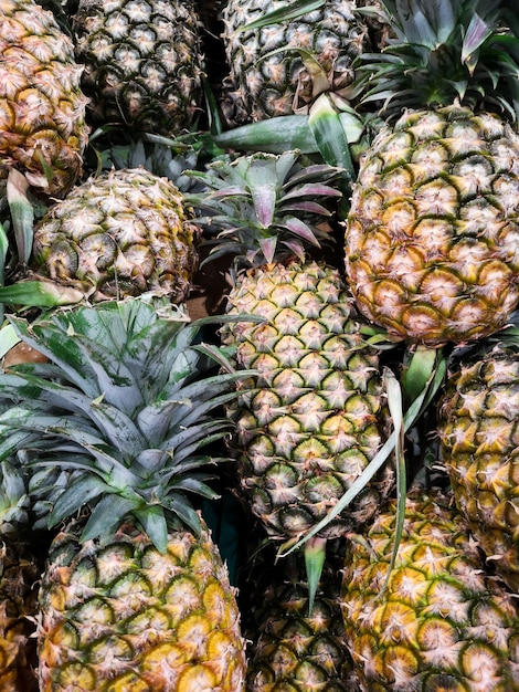 Fresh Pineapple for sale in the market.