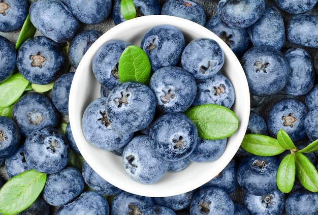 Fresh plate of blueberries