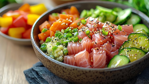 Fresh Poke Bowl with SashimiGrade Tuna and Quinoa