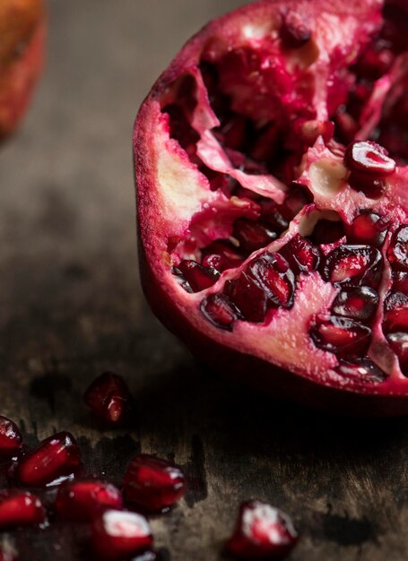 Photo fresh pomegranate food photography recipe idea