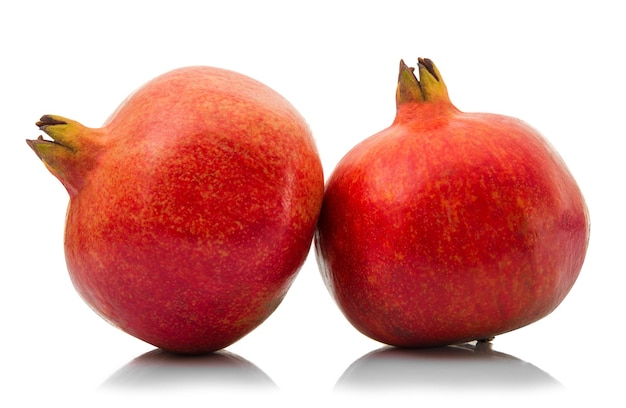 Fresh pomegranate on white background