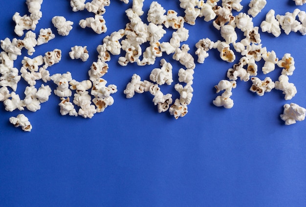 Fresh popcorn, food background