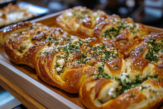 Fresh prepared homemade soft pretzels