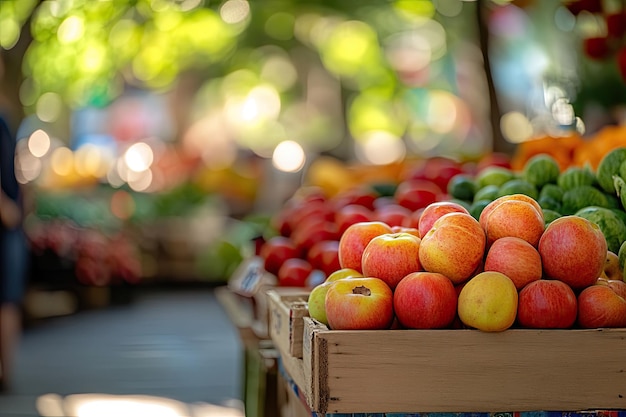 Fresh produce at the local farmers market