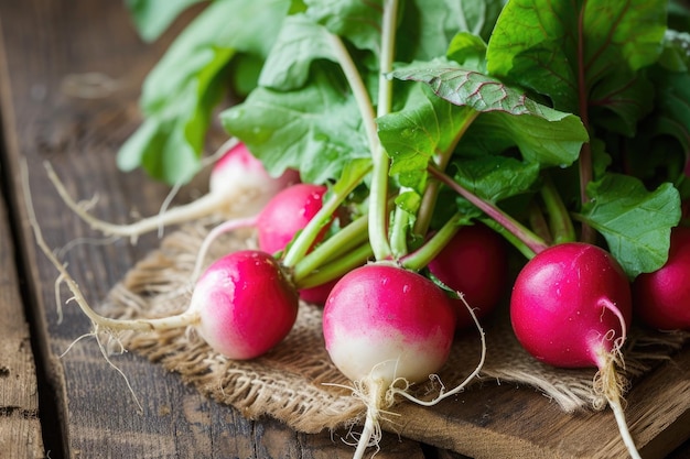 Photo fresh radish vegetable on a table