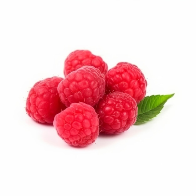 Fresh raspberry isolated Illustration AI GenerativexA