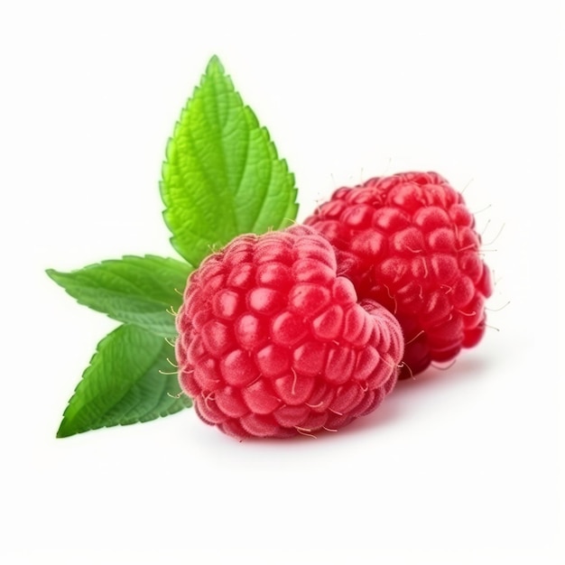 Fresh raspberry isolated Illustration AI GenerativexA