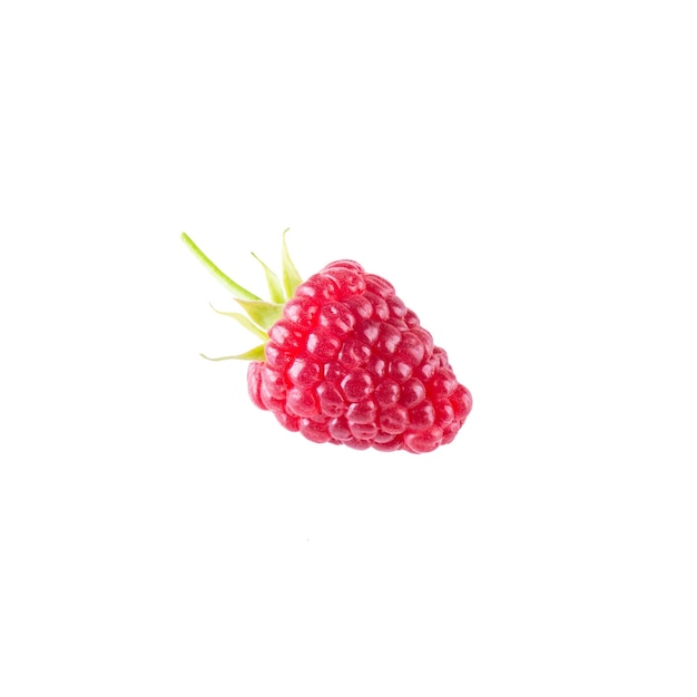 Fresh raspberry isolated on a white background.