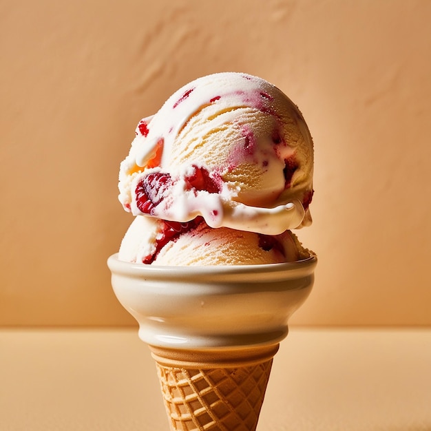 Fresh raspberry Style ice cream