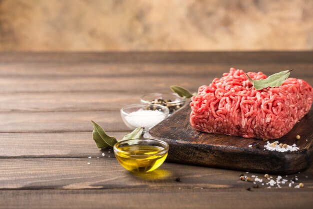 Fresh raw beef minced meat