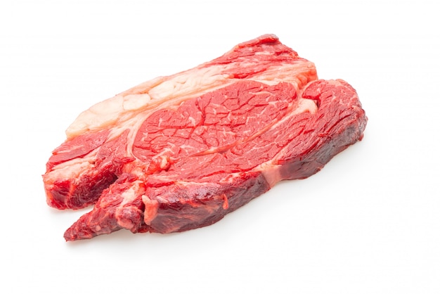 fresh raw beef steak or raw meat