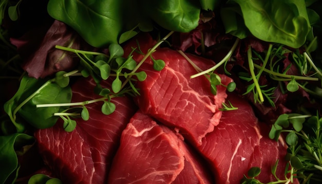 Fresh raw beef