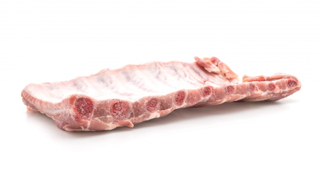 Fresh raw pork ribs