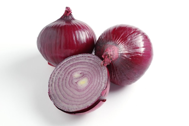 Fresh raw red onions