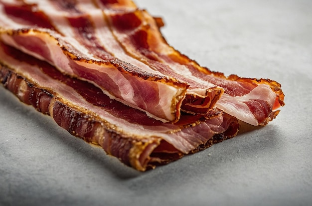 Fresh raw slice bacon isolated