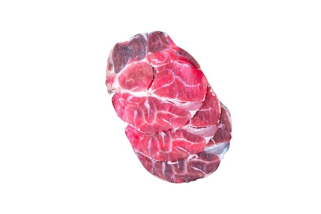 Fresh Raw sliced beef for Shabu Shabu isolated on white background clipping path include top view