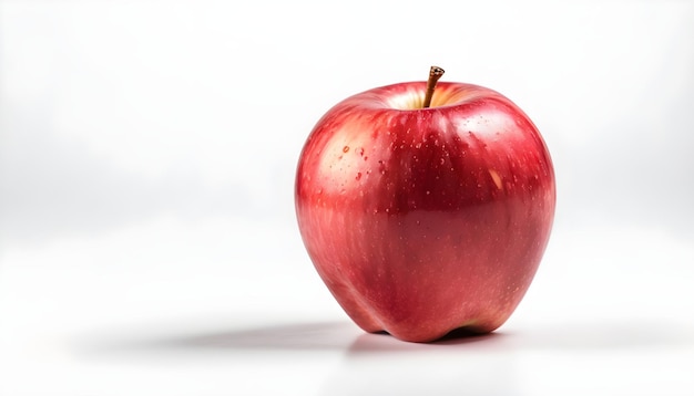 Fresh red apple isolated on white background