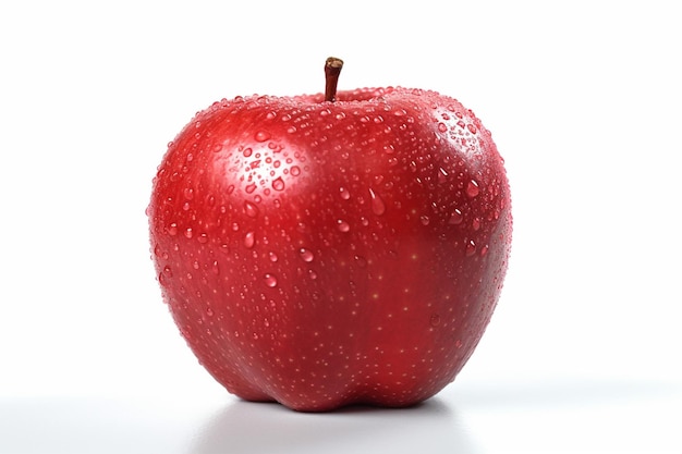 Fresh Red Apple Isolated on White Background