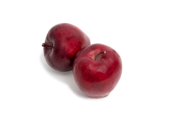 Fresh red apple isolated on white backgrund.