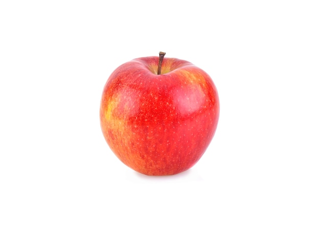 Fresh red apple isolated on white.