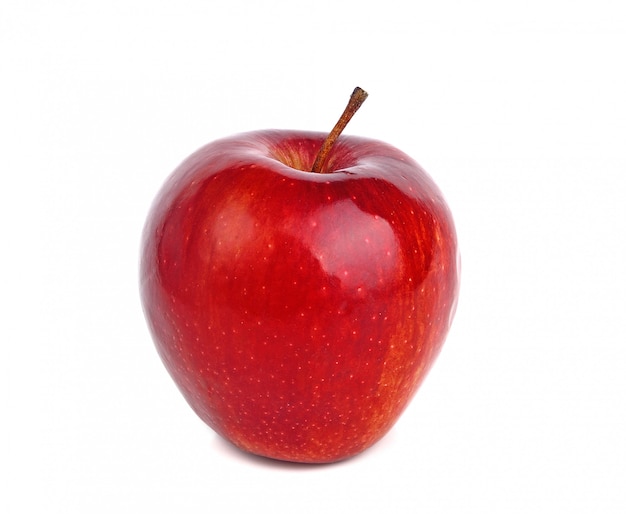 Fresh red apples isolated on white background