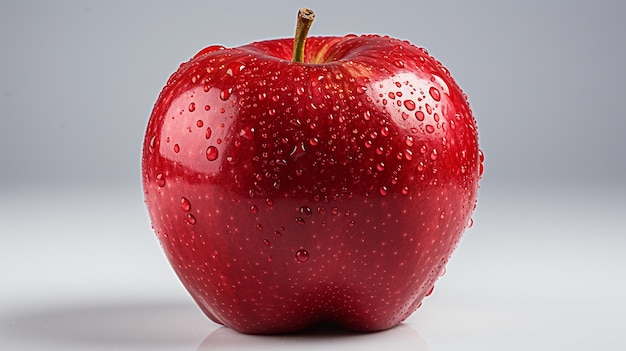 Fresh red apples on a white background