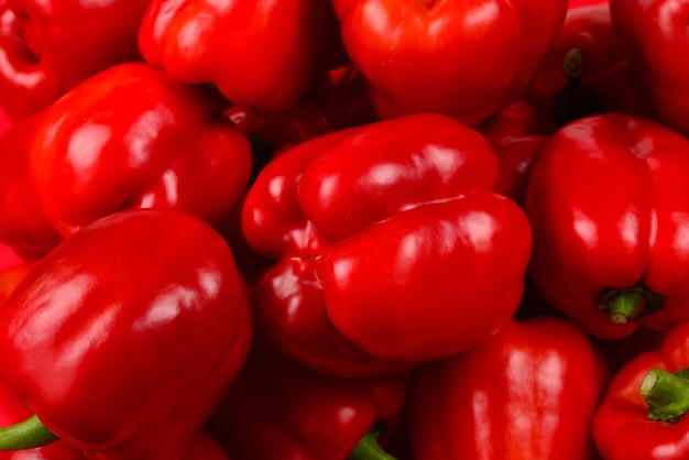 Fresh red bell pepper background