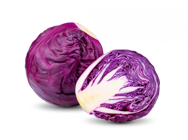 Fresh red cabbage isolated