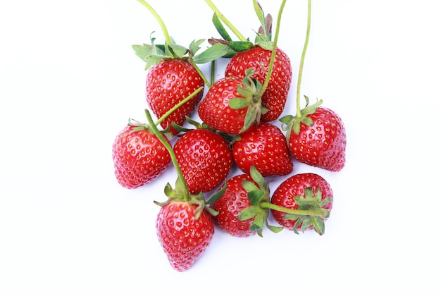 Fresh red strawberries on the table