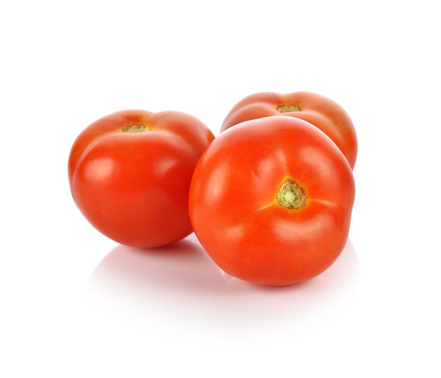 Fresh red tomato isolated on white