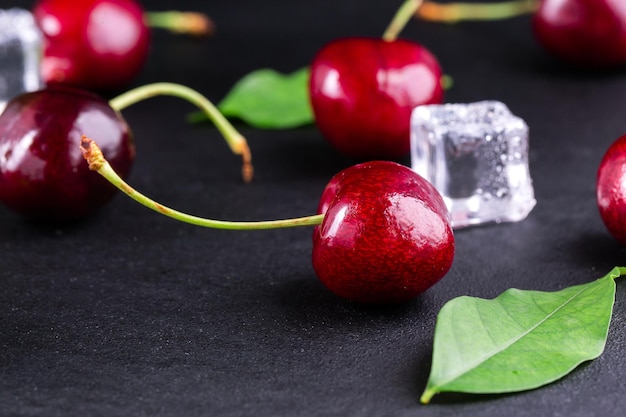 Fresh ripe cherries for background