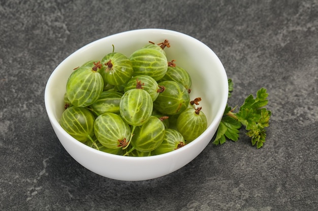 Fresh ripe green sweet gooseberry