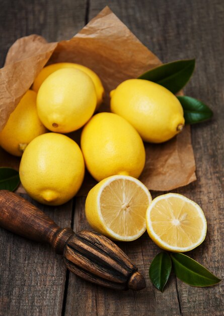 Fresh ripe lemons