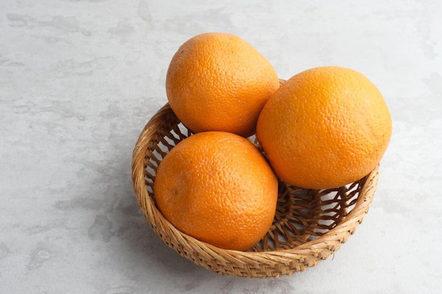 Fresh and ripe sunkist oranges fruits Close up and selected focus