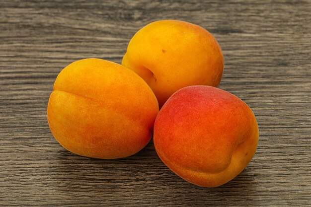 Fresh ripe sweet few apricots