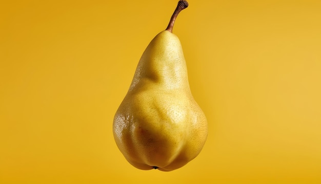 Photo fresh and ripe yellow pear perfect for a healthy snack