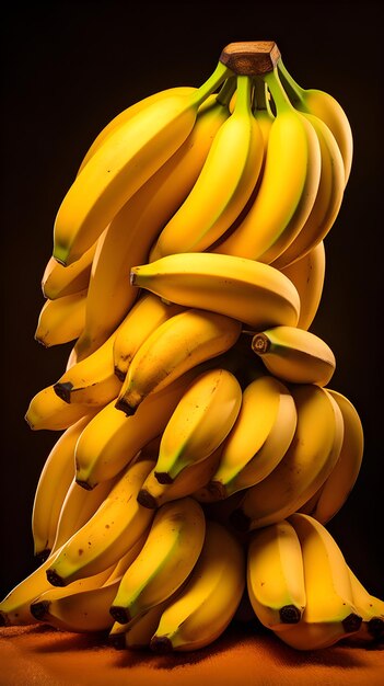 Fresh Ripe and Yellow A Portrait Display of Luscious Bananas