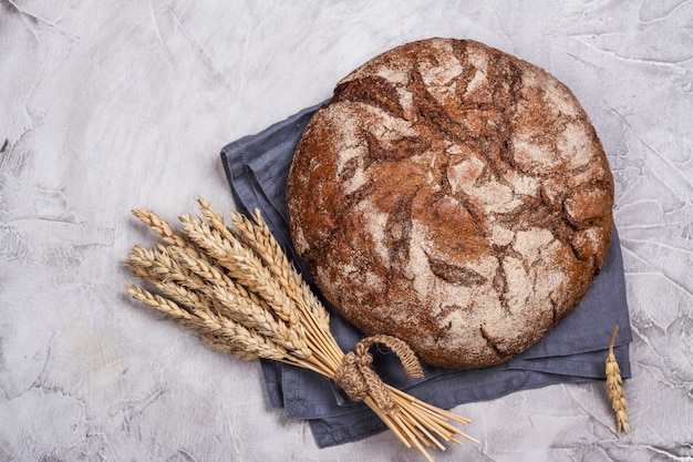 Fresh round sourdough bread