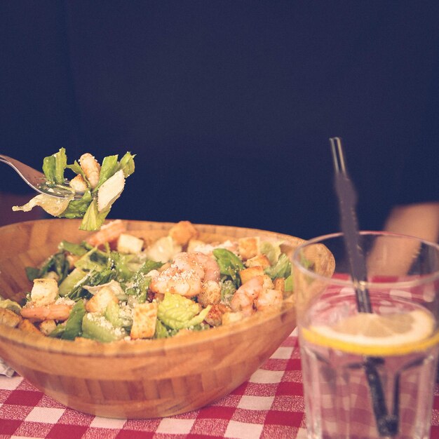 Fresh salad plate with mixed greens