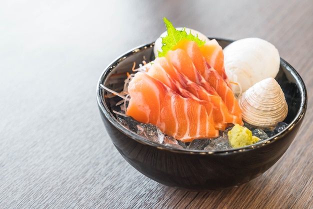 fresh salmon sashimi 