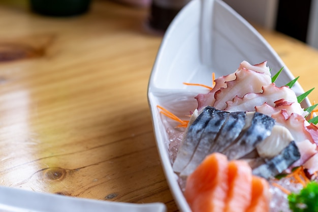 Fresh sashimi combo of japan asian