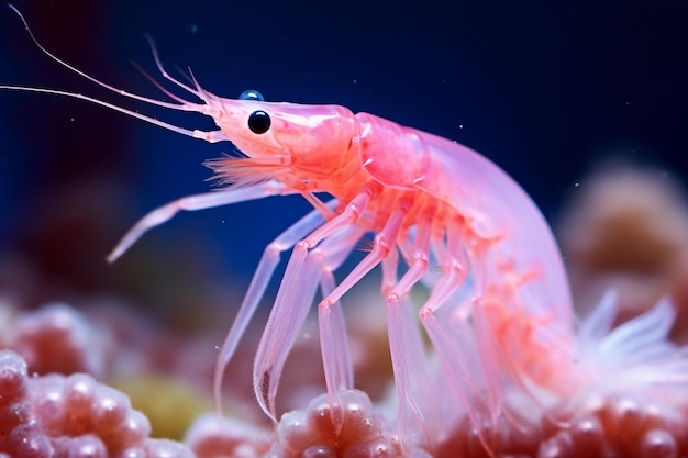 Fresh shrimp closeup