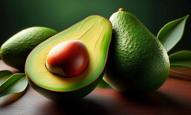 Fresh Sliced Avocado Ready to Enjoy