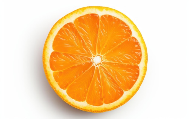 Fresh sliced oranges isolated on white background